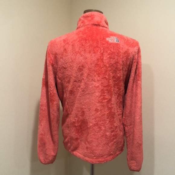 North Face Osito Plush Fleece Teddy Jacket Size Medium Orange - Picture 6 of 13